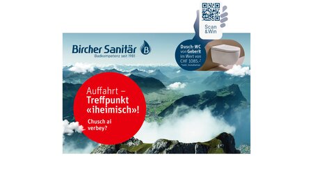Bircher Sanitär an der «iheimisch 2026» vom 14. bis 17. Mai 2026.