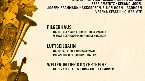 Konzertreihe A-Horn – Rita und Sepp und Flautadue | © Tourismusverein Maria-Rickenbach