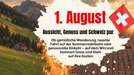 Luftseilbahn Dallenwil-Wirzweli – 1. August | © Erfasst durch Nidwaldner Blitz