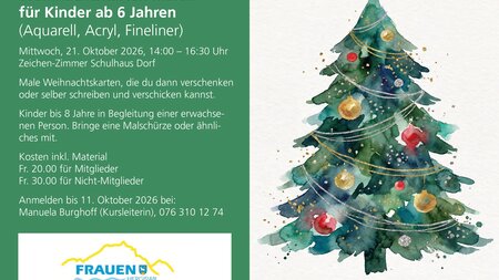 Frauen Hergiswil – Weihnachtskarten malen für Kinder | © Frauen Hergiswil