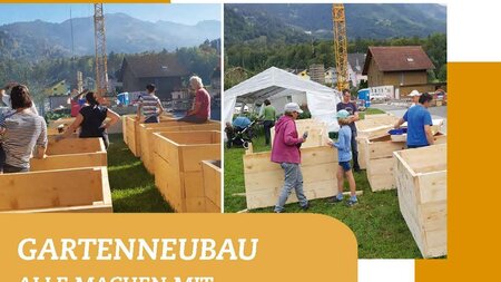 Pfarrei Ennetmoos – Garten-Neubau beim GEMEINSCHAFTSgarten | © Pfarramt Ennetmoos