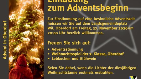 Politische Gemeinde Oberdorf – Adventsfeier auf dem Landsgemeindeplatz | © Politische Gemeinde Oberdorf