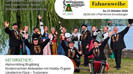 Pfarrei Ennetbürgen – Gottesdienst mit Fahnenweihe der Trachtengruppe Ennetbürgen | © Röm.-Kath. Kirchgemeinde Ennetbürgen